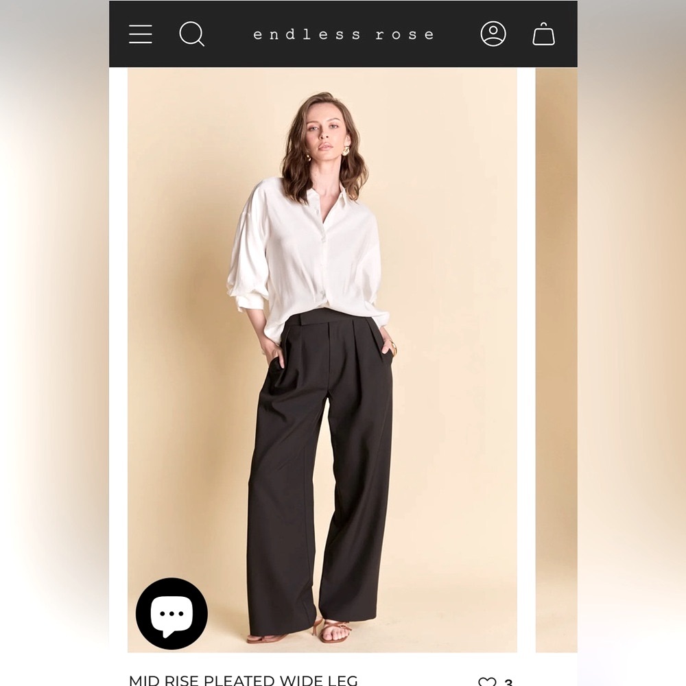 Endless Rose Black Trousers